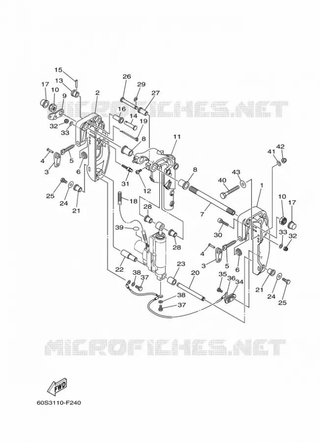 SUPPORT 2 Yamaha OUTBOARD ENGINES 8hp (5.9kW) 2012 FT8  FT8DEPL