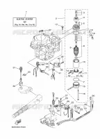 PIÈCES OPTIONNELLES 1 pour Yamaha FT8D High Thrust, Manual Starter, Tiller Handle, Manual Tilt, Shaft 25