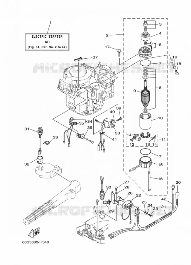 PIÈCES OPTIONNELLES 1 Yamaha OUTBOARD ENGINES 8hp (5.9kW) 2010 FT8  FT8DMHX