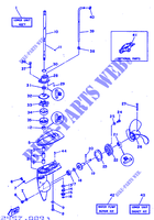 BOITIER D'HELICE ET TRANSMISSION pour Yamaha 2B Manual Starter, Tiller Handle, Manual Tilt de 1985