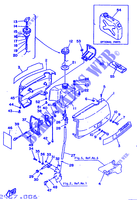 RESERVOIR A CARBURANT ET CAPOT pour Yamaha 2B Manual Starter, Tiller Handle, Manual Tilt de 1985