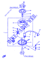 ROTOR / VOLANT MAGNETIQUE pour Yamaha 2B Manual Starter, Tiller Handle, Manual Tilt de 1985