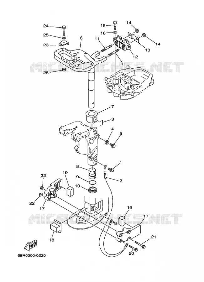 SUPPORT 3 Yamaha OUTBOARD ENGINES 8hp (5.9kW) 2003 FT8  FT8DEHPL