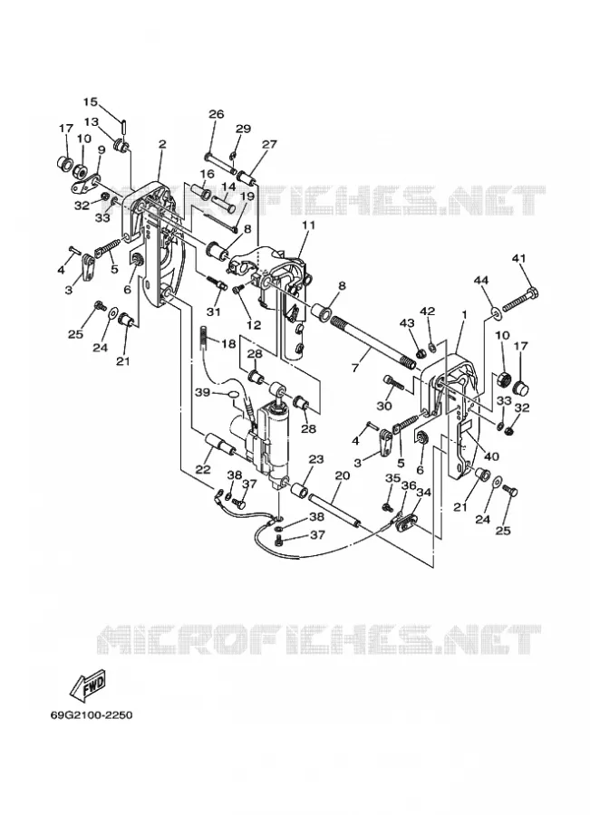 SUPPORT 2 Yamaha OUTBOARD ENGINES 8hp (5.9kW) 2003 FT8  FT8DMHL