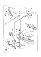 FIXATION BOITIER DE COMMANDE A DISTANCE pour Yamaha FT8D  4 Stroke, High Thrust de 2001