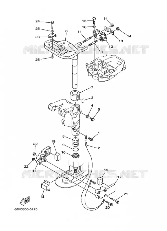 SUPPORT 3 Yamaha OUTBOARD ENGINES 8hp (5.9kW) 2001 FT8  FT8D