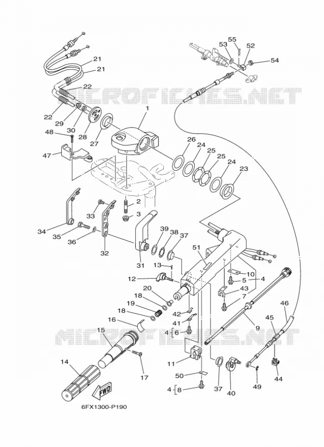 DIRECTION Yamaha OUTBOARD ENGINES 8hp (5.9kW) 2015 FT8  FT8GMHL