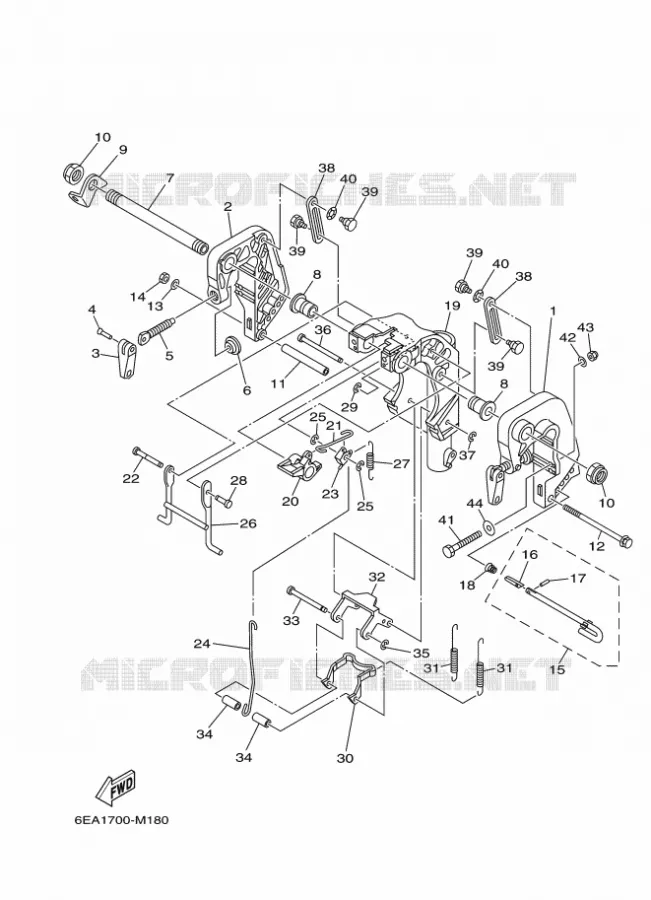 SUPPORT 1 Yamaha OUTBOARD ENGINES 8hp (5.9kW) 2015 FT8  FT8GEL