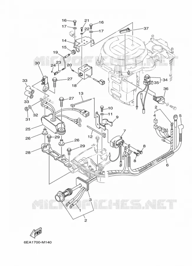 ELECTRIQUE 3 Yamaha OUTBOARD ENGINES 8hp (5.9kW) 2015 FT8  FT8GEPL