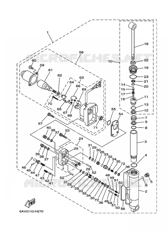 MOTEUR DE SYSTEME D'INCLINAISON Yamaha OUTBOARD ENGINES 8hp (5.9kW) 2015 FT8  FT8GEPL