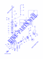 BOITIER D'HELICE ET TRANSMISSION pour Yamaha 2C Manual Starter, Tiller Handle, Manual Tilt, Pre-Mixing, Shaft 15