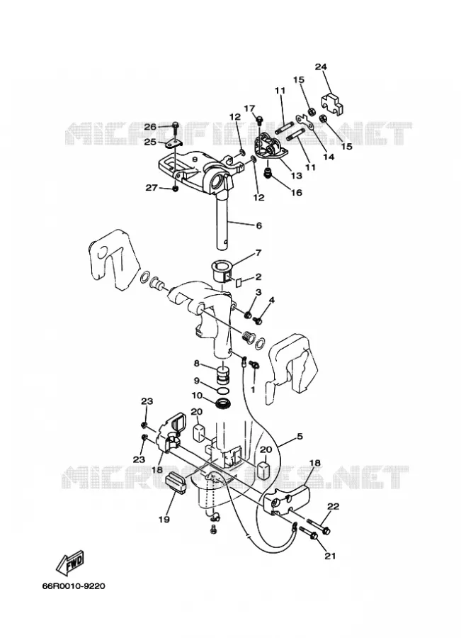 SUPPORT 2 Yamaha OUTBOARD ENGINES 9.9hp (7.3kW) 2000 FT9.9  FT9.9D