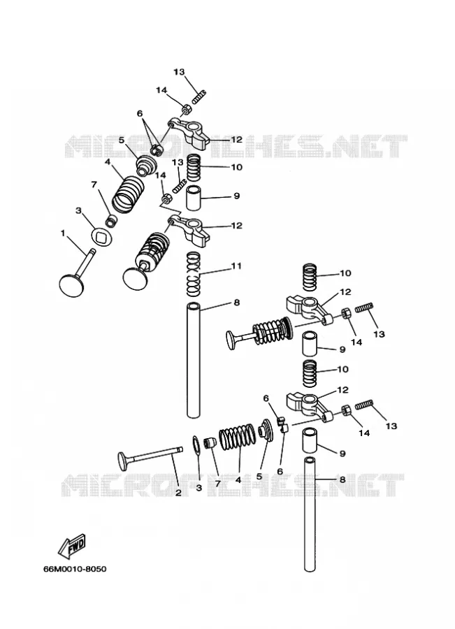 SOUPAPE Yamaha OUTBOARD ENGINES 9.9hp (7.3kW) 2000 FT9.9  FT9.9D