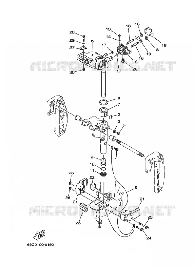 SUPPORT 2 Yamaha OUTBOARD ENGINES 9.9hp (7.3kW) 2000 FT9.9  FT9.9D