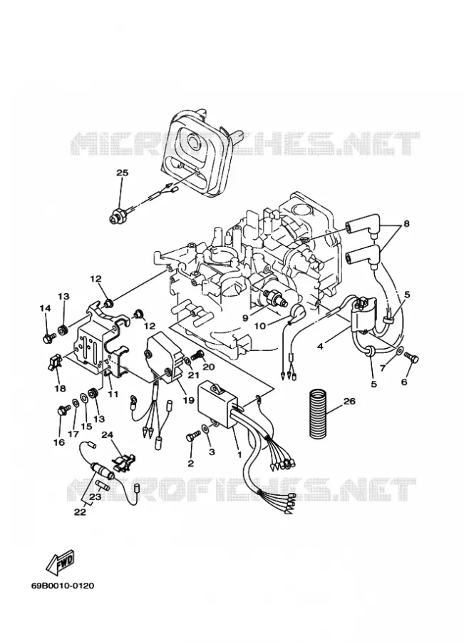 ELECTRIQUE 1 Yamaha OUTBOARD ENGINES 9.9hp (7.3kW) 2000 FT9.9  FT9.9D
