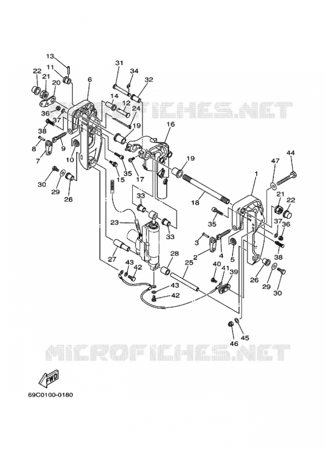 SUPPORT 1 Yamaha OUTBOARD ENGINES 9.9hp (7.3kW) 2000 FT9.9  FT9.9D