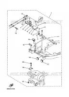 FIXATION BOITIER DE COMMANDE A DISTANCE pour Yamaha FT9.9D 4 Stroke High Thrust, Manual Start, Manual Tilt, Tiller Handle de 1999