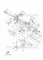 SUPPORT 1 pour Yamaha FT9.9G High Thrust, Manual Starter, Tiller Handle, Manual Tilt, Shaft 25