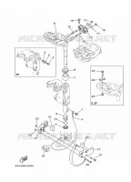 SUPPORT 3 pour Yamaha FT9.9G High Thrust, Manual Starter, Tiller Handle, Manual Tilt, Shaft 25