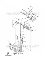 COMMANDE D'ACCELERATEUR 1 pour Yamaha FT9.9G High Thrust, Manual Starter, Tiller Handle, Manual Tilt, Shaft 20