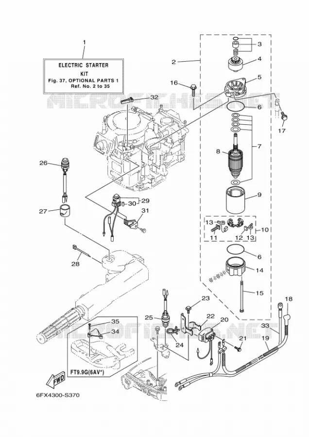 PIÈCES OPTIONNELLES 1 Yamaha OUTBOARD ENGINES 9.9hp (7.3kW) 2019 FT9.9  FT9.9LMHL