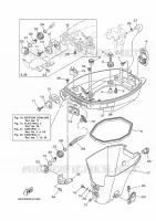 CARENAGE INFERIEUR pour Yamaha FT9.9L High Thrust, Manual Starter, Tiller Handle, Manual Tilt, Shaft 20