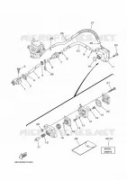 RESERVOIR A ESSENCE pour Yamaha FT9.9L High Thrust, Manual Starter, Tiller Handle, Manual Tilt, Shaft 20