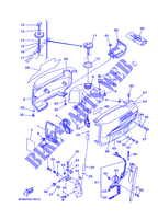 RESERVOIR A CARBURANT ET CAPOT pour Yamaha 2C Manual Starter, Tiller Handle, Manual Tilt, Pre-Mixing, Shaft 15