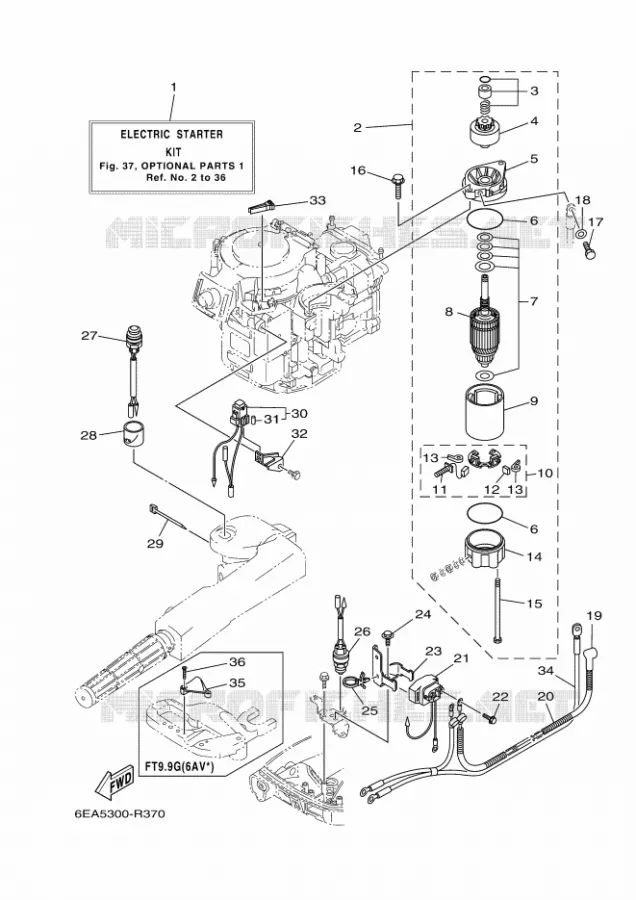 PIÈCES OPTIONNELLES 1 Yamaha OUTBOARD ENGINES 9.9hp (7.3kW) 2017 FT9.9  FT9.9LMHL
