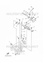 COMMANDE D'ACCELERATEUR 1 pour Yamaha FT9.9L High Thrust, Manual Starter, Tiller Handle, Manual Tilt, Shaft 25