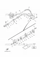 RESERVOIR A ESSENCE pour Yamaha FT9.9L High Thrust, Manual Starter, Tiller Handle, Manual Tilt, Shaft 25