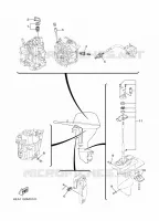 PIECES D'ENTRETIEN pour Yamaha FT9.9L High Thrust, Manual Starter, Tiller Handle, Manual Tilt, Shaft 20