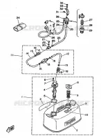 RESERVOIR A ESSENCE pour Yamaha 20D 2 Stroke de 1990