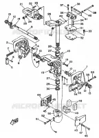 SUPPORT 1 pour Yamaha 20D 2 Stroke de 1990