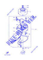 GENERATEUR pour Yamaha 3A Manual Starter, Tiller Handle, Manual Tilt, Shaft 20