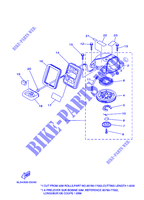 DEMARREUR KICK pour Yamaha 3A Manual Starter, Tiller Handle, Manual Tilt, Shaft 15