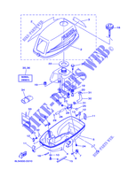 RESERVOIR A CARBURANT ET CAPOT pour Yamaha 3A Manual Starter, Tiller Handle, Manual Tilt, Shaft 20