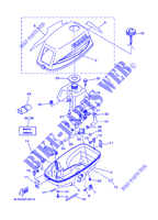 RESERVOIR A CARBURANT ET CAPOT pour Yamaha 3A Manual Starter, Tiller Handle, Manual Tilt, Shaft 15