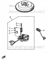 PIECES ALTERNATIVES 2 pour Yamaha 25J 2 Stroke de 1988