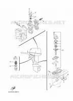 PIECES D'ENTRETIEN pour Yamaha 25N Manual Starter, Tiller Handle, Manual Tilt, Oil injection, Shaft 15