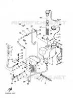 POMPE A HUILE pour Yamaha 25N Manual Starter, Tiller Handle, Manual Tilt, Oil injection, Shaft 15
