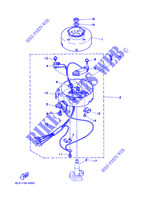 GENERATEUR pour Yamaha 3A Manual Starter, Tiller Handle, Manual Tilt de 2002