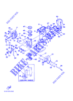 CARTER SUPERIEUR ET SUPPORT pour Yamaha 3A Manual Starter, Tiller Handle, Manual Tilt de 1999