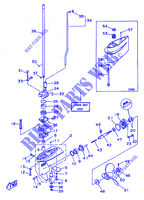 CARTER INFERIEUR ET TRANSMISSION pour Yamaha 3A Manual Starter, Tiller Handle, Manual Tilt de 1998