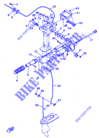 COMMANDE D'ACCELERATEUR 1 pour Yamaha 3A Manual Starter, Tiller Handle, Manual Tilt de 1998