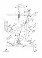 POMPE A HUILE pour Yamaha 30D Manual Starter, Tiller Handle, Manual Tilt, Oil injection, Shaft 20