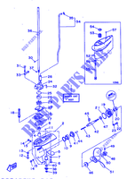 CARTER INFERIEUR ET TRANSMISSION pour Yamaha 3A Manual Starter, Tiller Handle, Manual Tilt de 1997