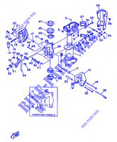 CARTER SUPERIEUR ET SUPPORT pour Yamaha 3A Manual Starter, Tiller Handle, Manual Tilt de 1997