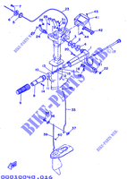 COMMANDE D'ACCELERATEUR pour Yamaha 3A Manual Starter, Tiller Handle, Manual Tilt de 1997