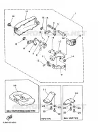 FIXATION BOITIER DE COMMANDE A DISTANCE pour Yamaha 30D Manual Starter, Tiller Handle, Manual Tilt, Oil injection, Shaft 15